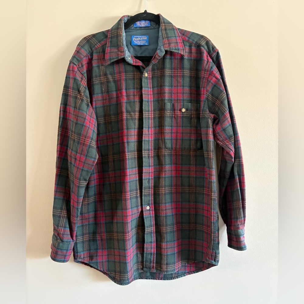 Pendleton Wool Shirt with Red and Gray Accents